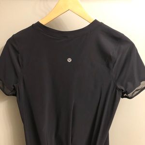 Lululemon Black Top With Mesh Outer Sleeve